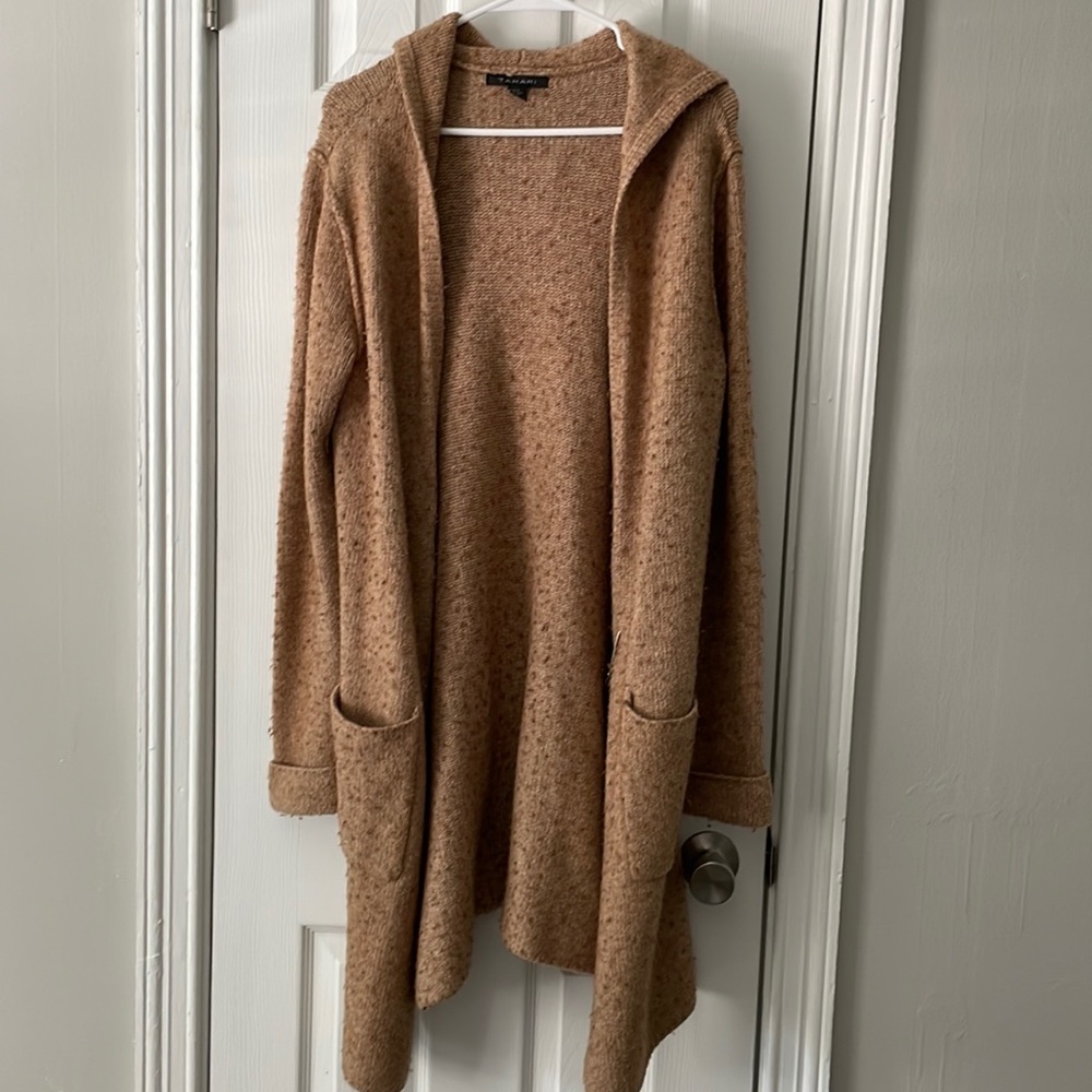 Tahari hooded sweater cardigan